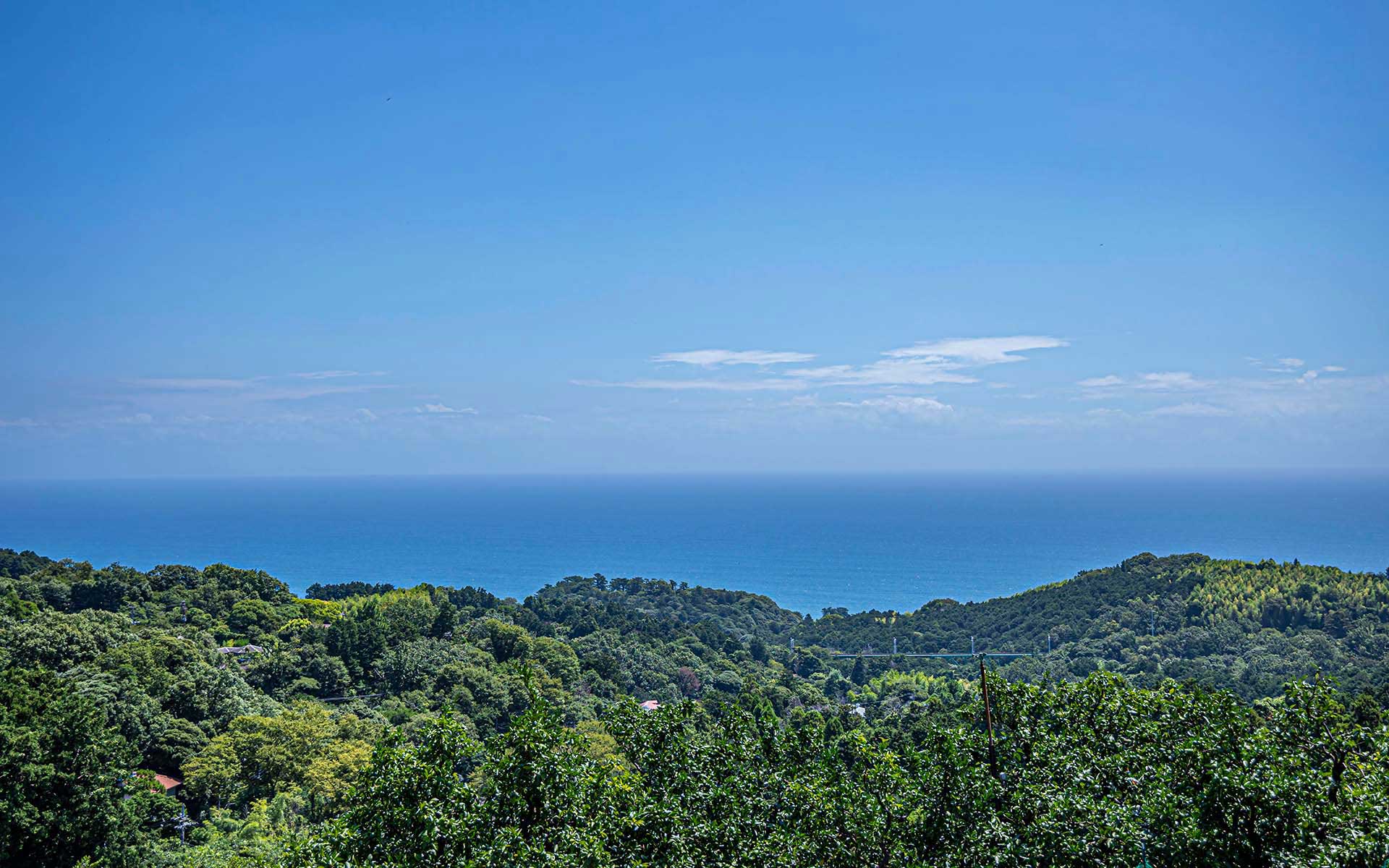 Spectacular ocean view from Glam Aira Izu-kogen, perched on a hill in Izu-kogen
